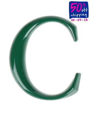 RRP€140 CHLOE Zamak & Brass Letter C Charm For Bag Green Made in Italy — 第 1/4 张图片