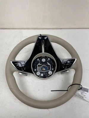 2023 MERCEDES CLS450 MACCHIATO BEIGE LEATHER STEERING WHEEL A0004609018 OEM - Image 1 of 4