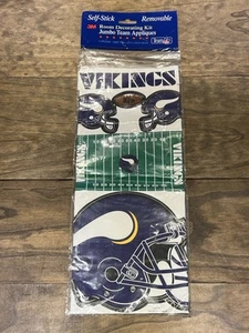 Vintage Minnesota Vikings 1995 Room Decorating Kit Decal 3M Jumbo Team Appliques - Picture 1 of 17