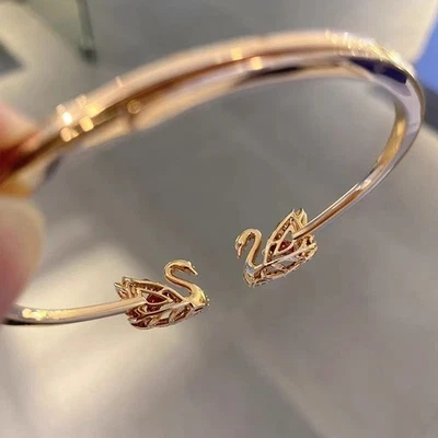 Новый в коробке GIft лебедь браслет лебедь, красный, позолоченный тон - Изображение 1 из 4