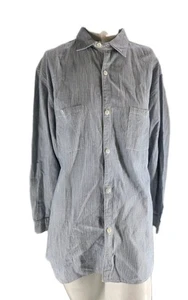 True Vintage Men's Shirt Large Railroad Selvedge Chin Strap Sanforized Lee 50s - Picture 1 of 14