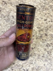 Vintage 3 oz Gentry's high grade chili powder tin - Picture 1 of 9