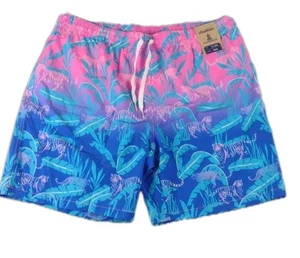 Bañador Chubbies Hydrofoils forrado para hombre XXL 7” Tiger Jungle rosa azul nuevo con etiquetas - Imagen 1 de 12