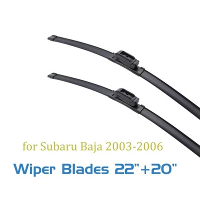 2,For Subaru Baja 2003-2006 Windshield Wiper Blades 22 20 Front J-hook - Image 1 of 4