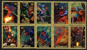 1994 Marvel Masterpieces III Gold Holofoil Chase Card Set 10 Karten Fleer - Bild 1 von 2