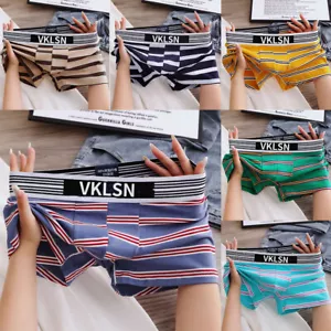 Herren-Unterwäsche Boxershorts Hotpants Unterhose Atmungsaktiv Gestreift /s - Bild 1 von 23