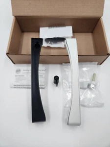PELLA BLACK EXTERIOR/WHITE INTERIOR HANDLE SET FOR SLIDING DOOR OX, NEW IN BOX - Picture 1 of 1