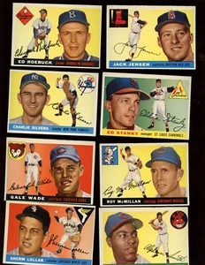 Lotto carte da baseball Topps 1955 tutte NUMERI ALTI 29 diverse EXMT/NRMT - Foto 1 di 2