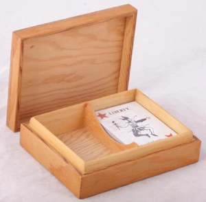 Wooden Playing Card Storage Box Double Deck Holder store 2 decks or small items - Picture 1 of 10