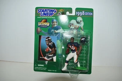 Figura de alineación inicial 1998 NFL Terrell Davis Denver Broncos - Sin usar, en caja Foto 1 de 4