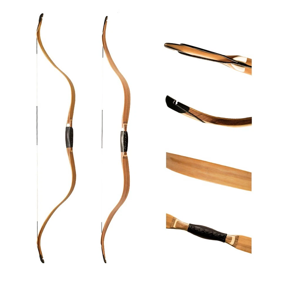 AF Archery Oak Tatar Bow 54" Traditional Recurve Bow Laminated Horse Bow Mounted - Image 1 of 4