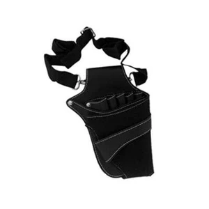 Funda de cuero artificial para tijera de cabello bolsa de peluquería bolsa soporte con cintura - Imagen 1 de 4
