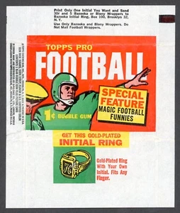 1960 Football 1¢ Wax Pack Single Wrapper Forrest Gregg RC Rookie RARE MINT - Picture 1 of 2