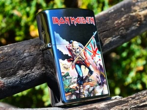 Iron Maiden Zippo Lighter - The Trooper - Eddie - Bruce Dickinson - Metal - Picture 1 of 11