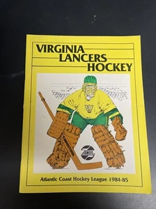 1985-86 ACHL Virginia Lancers Hockey Program Vs Erie Golden Blades - Picture 1 of 6