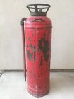 Empty 2 1/2 Gallon "FIRST AID" SODA  ACID FIRE EXTINGUISHER .Red Paint Patina