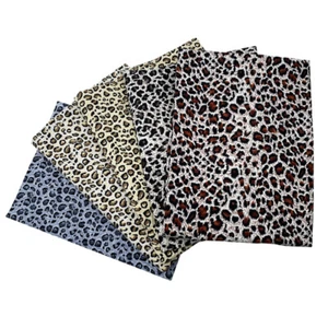 5 Stück Leopardenstoff Baumwolle Stoff Patchwork Stoffe Kinder Print Baumwolle - Bild 1 von 12