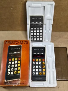 Aristo M75 Calcolatrice Vintage Made in Germany Con Scatola E Manuale - Pulita Funzionante - Foto 1 di 8