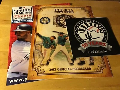 Cactus League Spring Training Program many years - Dodgers Rangers Rockies Cubs - Image 1 of 4