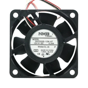 NMB 06025SS-12N-AT 6025 6CM 12V 0.24A 3-pin double ball cooling fan - Picture 1 of 4