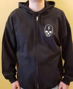 Death Cuddle Cult 2 sided Zippered Fighter Hoodie Hooded Sweatshirt MMA - Picture 1 of 3