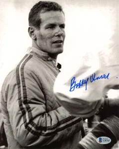 BOBBY UNSER SIGNED AUTOGRAPHED 8x10 PHOTO INDY 500 RACING LEGEND BECKETT BAS - Picture 1 of 2