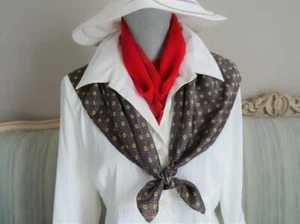 Men Women Unisex 100% Silk Scarf Foulard 30x29" Shopping Cart Image Gray NWOT - Picture 1 of 1