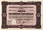 Lot 10 X Astrawerke Aktiengesellschaft Chemnitz 1941 1000 RM