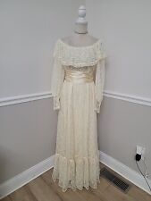 VTG'70s Gunne Sax Jessica's San Francisco Ivory Lace Wedding Prairie Maxi Dress