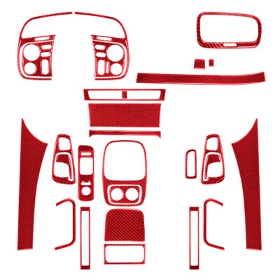 26Pcs Red Carbon Fiber Interior Full Kit Cover Trim For 2000-03 Honda S2000 - Изображение 1 из 4
