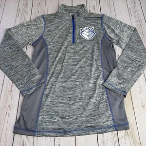 SLU St Louis Billikens 1/4 zip manica lunga maglione camicia donna piccolo grigio - Foto 1 di 9