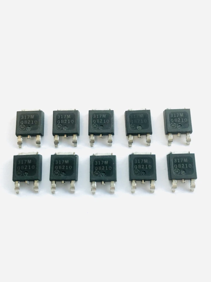 (PKG of 10) LM317M Voltage Regulator, Motorola, Adj. +1.2V to +37V, 0.5A, DPAK - Image 1 of 2