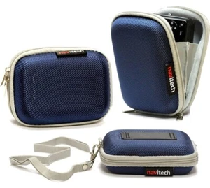 Navitech Blue Hard Protective Earphone Camera Case 3.5" x 2.5" x 1.5" NEW - Picture 1 of 1