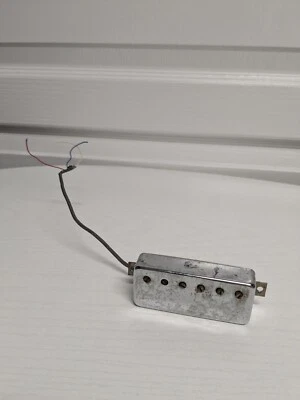 Vintage 1960 Gibson Número de Patente Mini Humbucking Pickup Capa de Níquel Humbucker - Imagem 1 de 4
