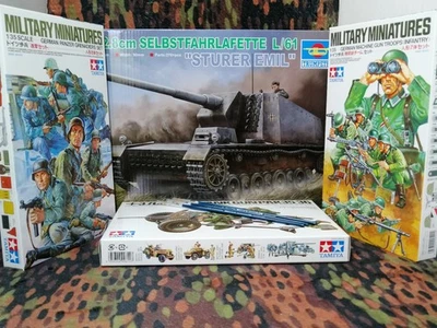LOTTO PANZER 4 KIT 1:35 TRUMPETER 00350 +TAMIYA +35035+35061+ 35038 + 3 pennelli - Immagine 1 di 4