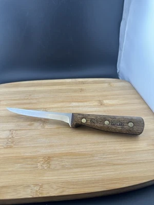 复古芝加哥 CUTLERY 62S Boning Fillet 刀 5 英寸不锈钢刀片木质手柄二手状况完好 — 第 1/4 张图片