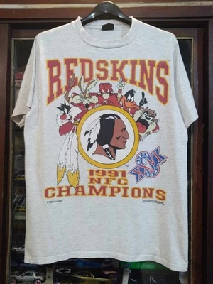 GILDAN Vtg Washington Redskins NFL Football 90s Remake Looney Tunes T shirt HN4040