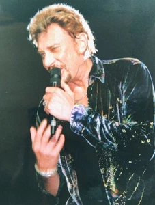 Johnny Hallyday sur scène — photographie amateur — tirage grand format 75x51 cm - Foto 1 di 3