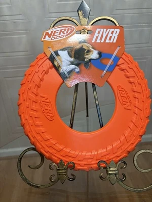 Nerf Perro Goma Neumático Flyer Juguete 10" Frisbee Duradero Flotadores M/L Perro Foto 1 de 4