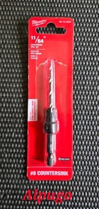 Milwaukee 48-13-5001 #8 Countersink with 11/64 Inch Bit ~NEW~Open Box~ - Picture 1 of 2