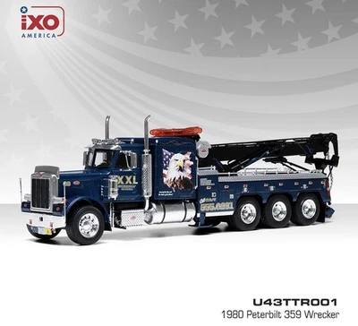 IXO Model 1980 Peterbilt 359 Wrecker Blue w/ Eagle Limited Edition 1/43 - Image 1 of 2