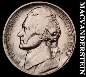 1938-S Jefferson Nickel - Choice Gem Brilliant Uncirculated  Lustrous  #F8360 - Picture 1 of 2