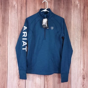 NWT Ariat Womens Size XS Tek Team 1/2 Zip Sweatshirt Pullover Eurasian Teal - Picture 1 of 15