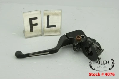 2013 Harley Dyna Clutch Perch Clamp + Handle Lever Assembly SLOTTED BLACK Foto 1 de 4
