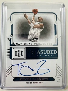 2024 National Treasures Kevin Garnett Treasured Signature Auto /25 Jersey Match - Picture 1 of 2