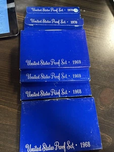 (6) Silver Proof Sets (2) Each 1968 1969 1970 - Picture 1 of 6