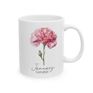 Taza de café personalizada flor mes nacimiento para mamá, hermana, amiga  - Imagen 1 de 11
