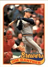 1989 Topps TIFFANY #671 Jim Gantner MILWAUKEE BREWERS