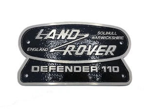 "Land Rover 110" Oval Grille Badge (Cast Aluminum) Series Defender - Picture 1 of 4