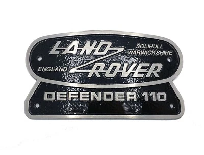 Insignia de rejilla ovalada "Land Rover 110" (aluminio fundido) serie Defender Foto 1 de 4
